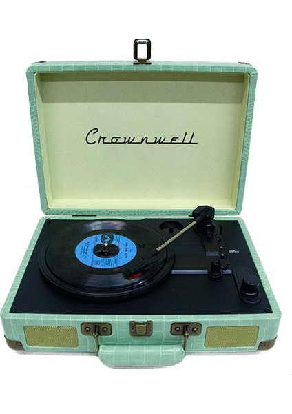 Crownwell Turntable Suitcase Cr Series Pikap Su Yeşili modelleri