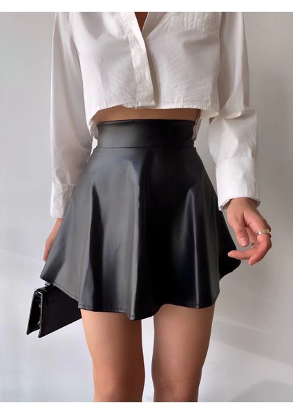 Kısa Deri Çan Etek H26599 fırsatları