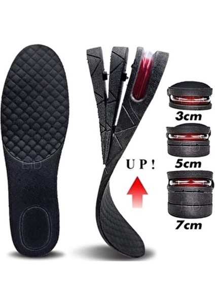 Hava Yastıklı Boy Uzatıcı Tabanlık Tam Boy (7 Cm Kadar) - 38 Numara Dolgu Topuk