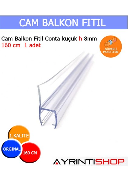 Cam Balkon Fitil Conta Kuçuk H 8mm 1ADET