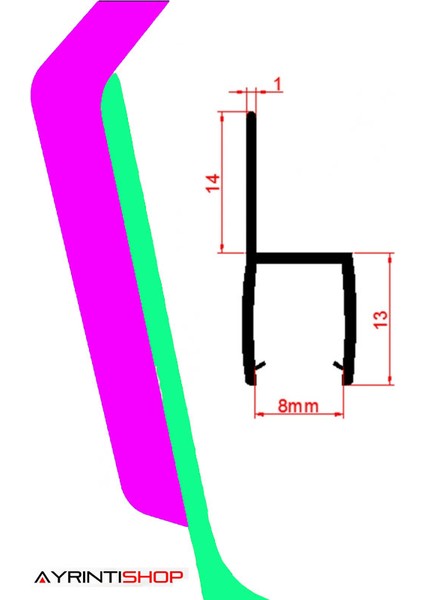 Cam Balkon Fitil Conta Kuçuk H 8mm 1ADET fırsatları