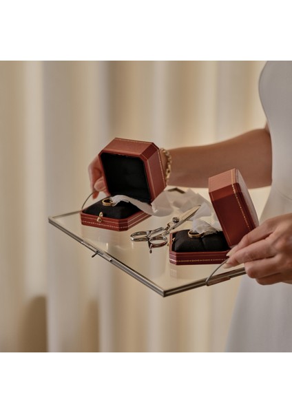 Gümüş Nişan Tepsisi | Cam | Kapaklı | Düğün | Söz | Damat Kahvesi | Organizasyon Malzemeleri 30X20 fiyatları