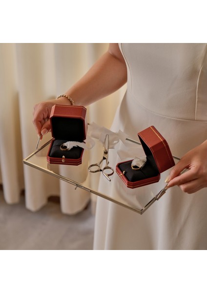 Gümüş Nişan Tepsisi | Cam | Kapaklı | Düğün | Söz | Damat Kahvesi | Organizasyon Malzemeleri 30X20 fırsatları