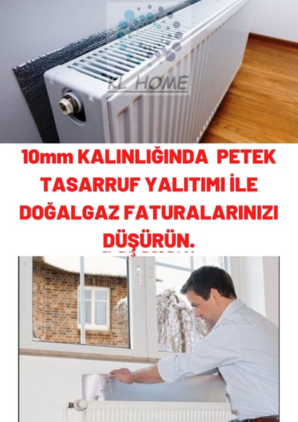 10MM-GERÇEK Kalınlık 6 Adet -50CMX100CM Tasarruf Kalorifer Petek Arkası Isı Doğalgaz Faturan Düşür
