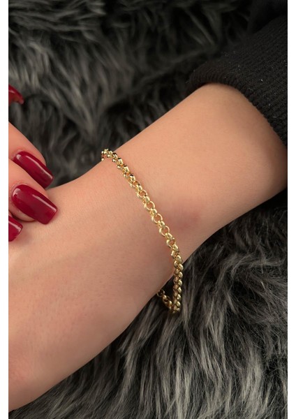 14 Ayar Altın Doch Bileklik 3.90 mm