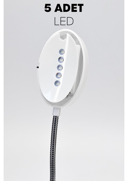 Kitap Okuma Lambası Kıskaçlı Bükülebilir 5 LED Midi Çalışma Işığı Pilli Spiral Gövde MY005 fırsatları