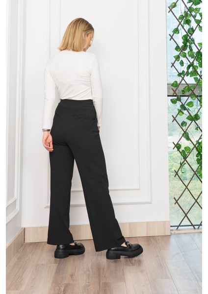 Cırt Detaylı Likralı Palazzo Cepli Pantolon 30315 modelleri