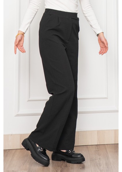 Cırt Detaylı Likralı Palazzo Cepli Pantolon 30315 fırsatları