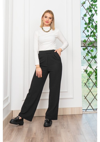 Cırt Detaylı Likralı Palazzo Cepli Pantolon 30315 indirimleri
