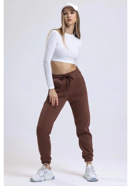 3 Iplik Şardonlu Paça Lastikli Eşofman Kahve IS001 indirimleri