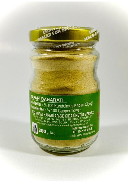 KAPARİ BAHARATI 200 GR. indirimleri