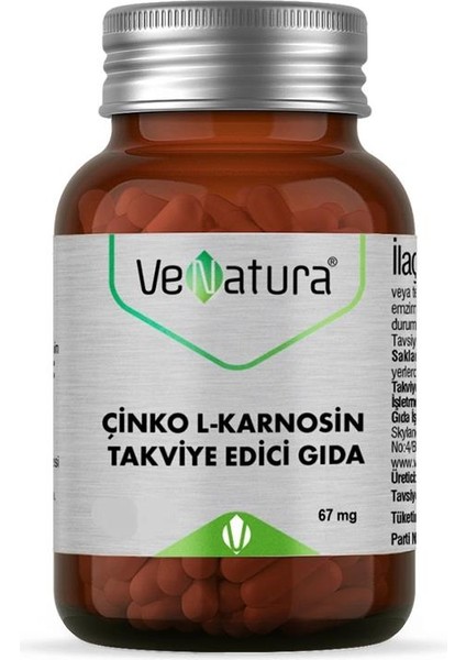 Venatura Çinko L-Karnosin 30 Kapsül