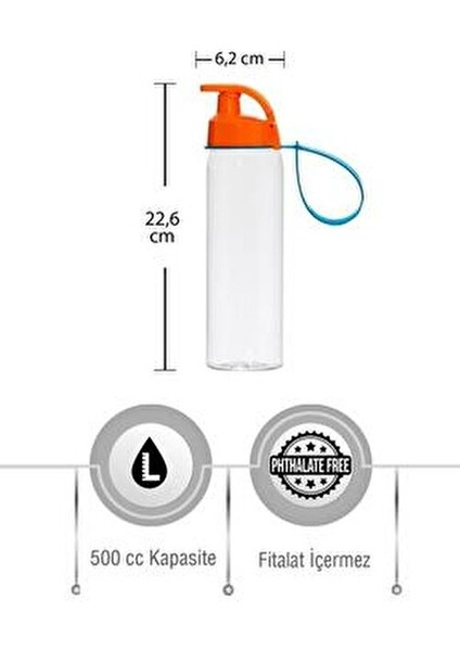Unicorn Desenli Matara 500 ml Hafif ve Dayanıklı Plastik Yapı ile fiyatları