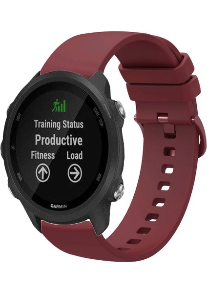 Garmin Forerunner 245 / 245 Music ile Uyumlu Kordon Jel Silikon Tokalı Kayış