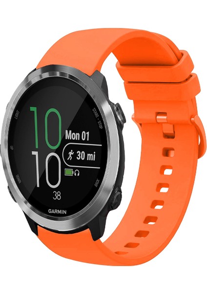 Garmin Forerunner 645 / 645 Music ile Uyumlu Kordon Jel Silikon Tokalı Kayış