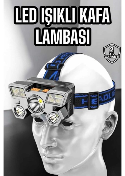 Allzey Kafa Lambası Hafif ve Esnek Çift Anahtarlı Far LED Işık