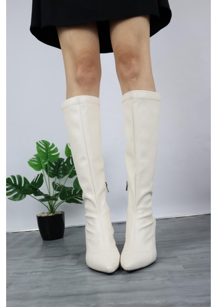 Kadın Kalın Topuk Streç Çizme modelleri