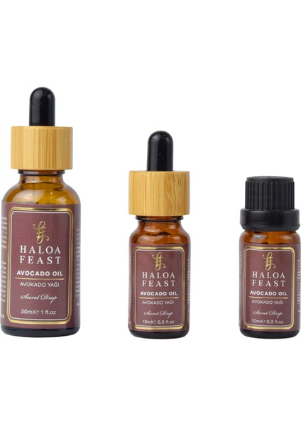 Haloa Feast Avokado Yağı - Avocado Oil 10 ml 0,3fl.oz Akışlı Kapak
