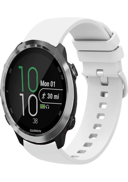 Garmin Forerunner 645 / 645 Music ile Uyumlu Kordon Jel Silikon Tokalı Kayış