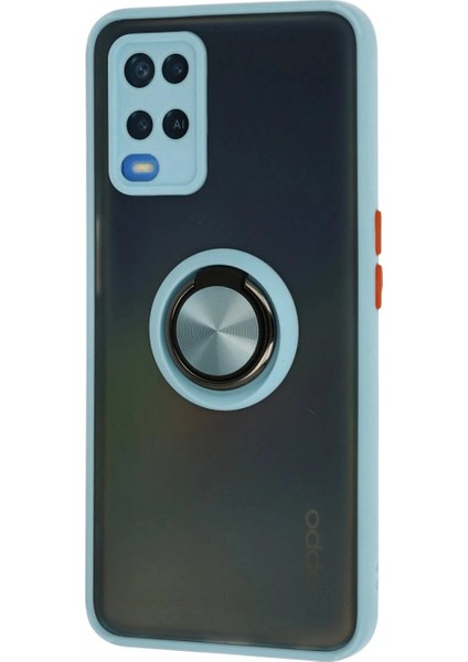 Oppo A54 4g Kılıf Montreal Yüzüklü Silikon Kapak - Buz Mavi fiyatları