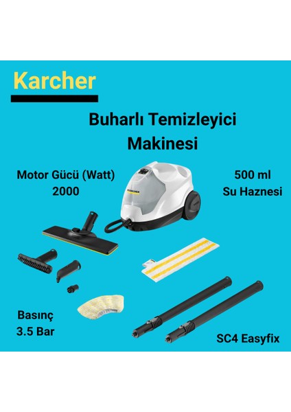 Sc4 Easyfix Buharlı Temizleyici Makinesi