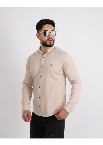 Likralı Pamuklu Armürlü Kumaş Casual Modern Erkek Gömlek modelleri