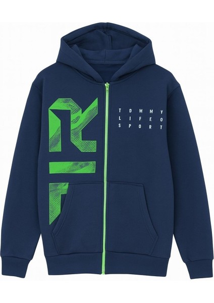 Erkek Çocuk Fermuarlı Sweatshirt Erkek Çocuk Sweatshirt Fermuarlı Lacivert