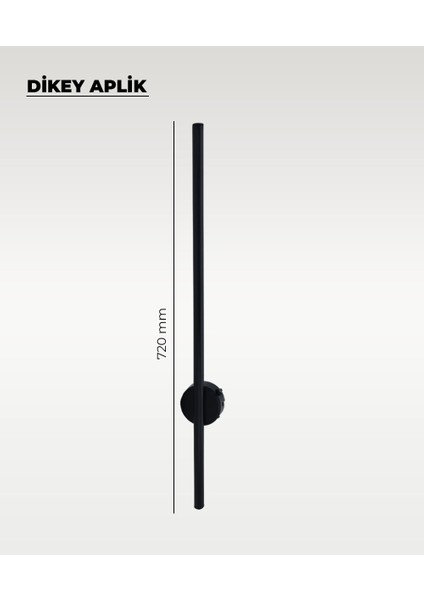 Şarjlı Siyah Dikey Aplik 3200K Sarı Işık – Elektrik Gerektirmez fiyatları