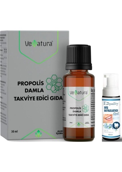 Venatura Propolis Damla Takviye Edici Gıda 30 ml - Diş Beyazlatıcı Köpük Hediye