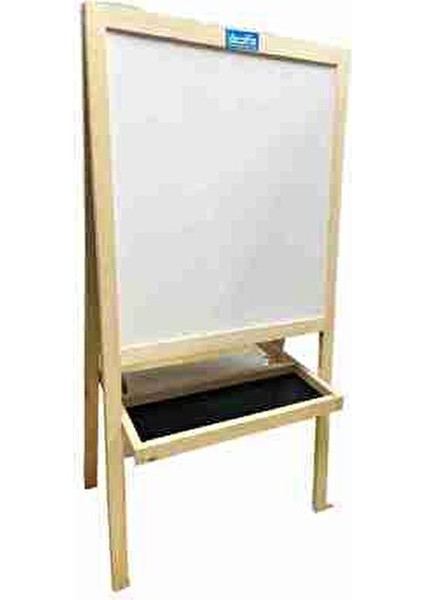 Çift Taraflı Yazı Tahtası 62x118 cm 1 Adet Rulolu Ahşap ile Eğitim İçin İdeal