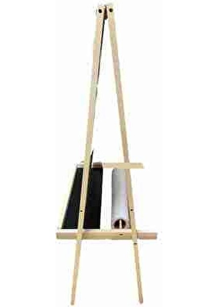 Çift Taraflı Yazı Tahtası 62x118 cm 1 Adet Rulolu Ahşap ile Eğitim İçin İdeal