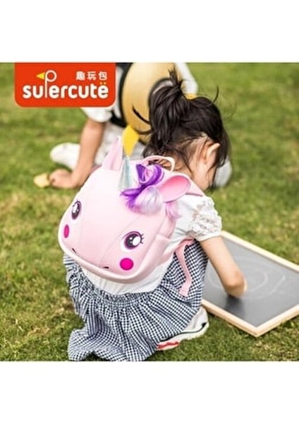 Unicorn Günlük Çantası Mint Yeşili 0-6 Yaş Çocuklar İçin Yastıklı Askılarla