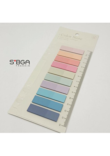 Şeffaf Renkli Kitap Ayracı 200 Yaprak 10 Renkli Plastik Yapışkanlı fiyatları