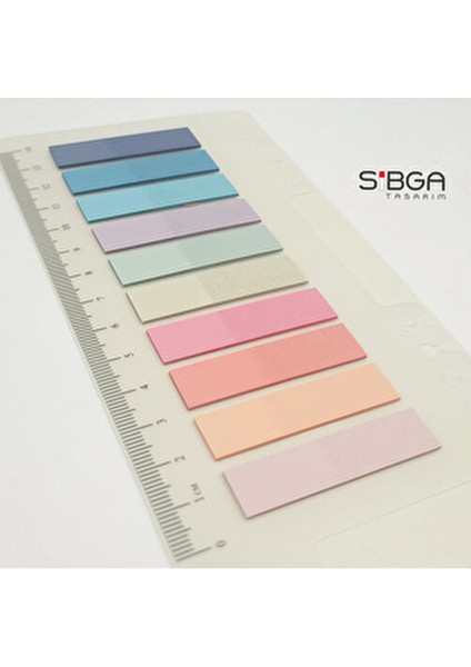 Şeffaf Renkli Kitap Ayracı 200 Yaprak 10 Renkli Plastik Yapışkanlı modelleri