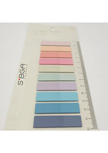 Şeffaf Renkli Kitap Ayracı 200 Yaprak 10 Renkli Plastik Yapışkanlı fırsatları