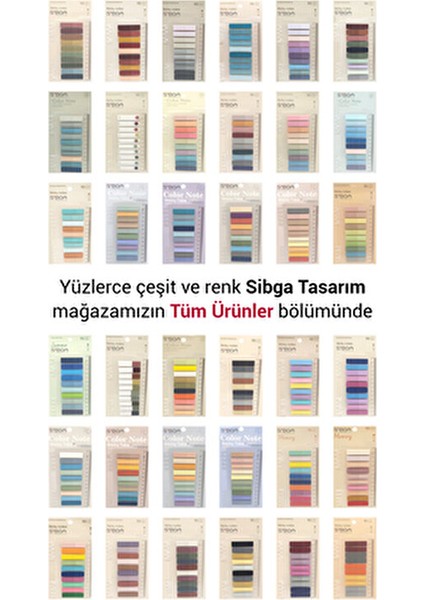 Şeffaf Renkli Kitap Ayracı 200 Yaprak 10 Renkli Plastik Yapışkanlı