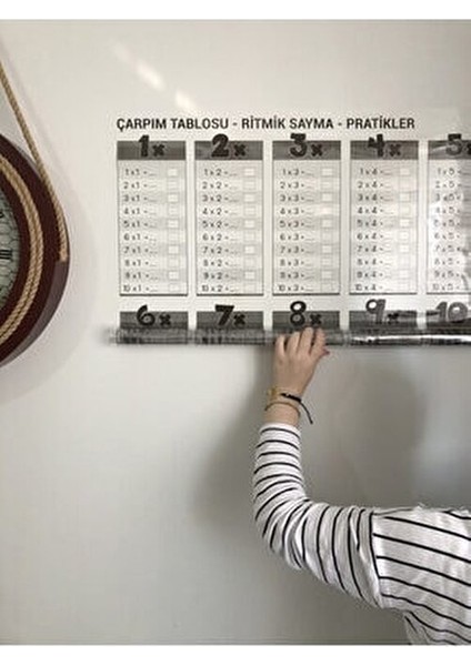 Akıllı Çarpım Tablosu 100x100 Cm Çocuklar İçin Kalem ile Birlikte fırsatları