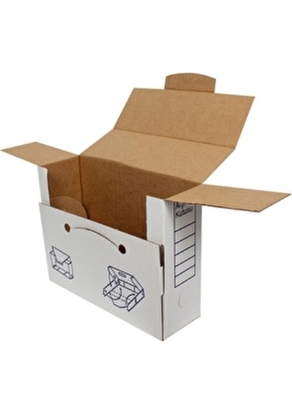 Arşiv Kutusu Beyaz 5'li 32x12x24 cm Düz Yaprak Tipi ile Evraklarınızı Düzenleyin modelleri