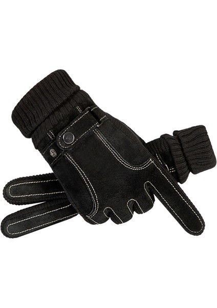 Deri, Karışımlı, Kalınlaştırılmış Bisiklet Eldiveni (Yurt Dışından)