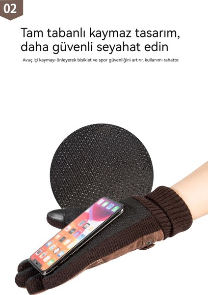 Deri, Karışımlı, Kalınlaştırılmış Bisiklet Eldiveni (Yurt Dışından) modelleri