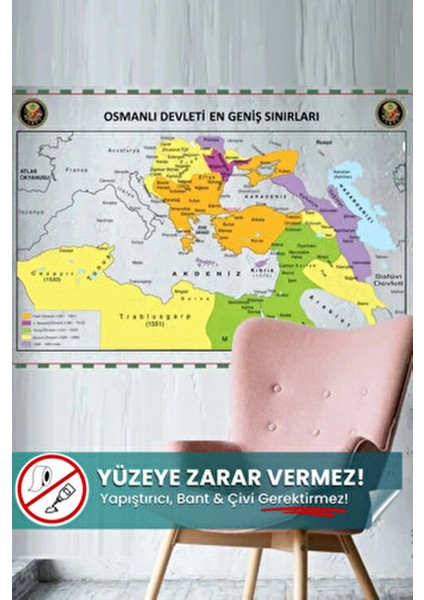 Osmanlı Haritası Yapışkansız Kağıt 100 cm x 150 cm Tahta Kalem ile Kullanım fiyatları