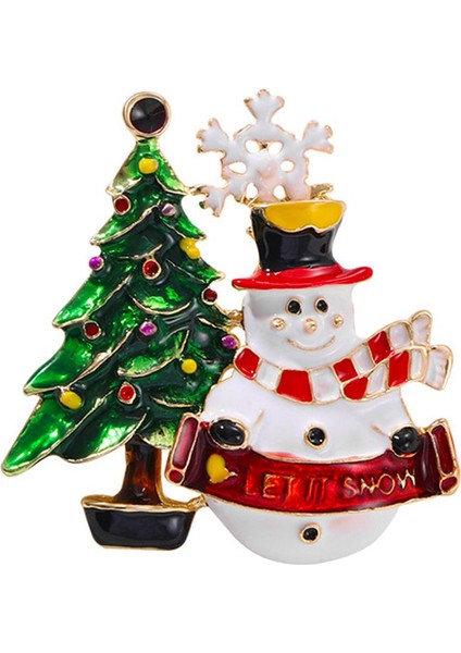 Yılbaşı Ağacı Kardanadam Ağaç Figürlü Broş Yaka Iğnesi fiyatları