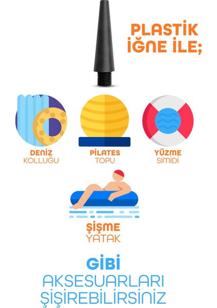 1 Koli | 250 Adet Şişirme Pompa Seti Futbol Bisiklet Topu Şişme Yatak Simit Şişirme Pompası 20CM fırsatları