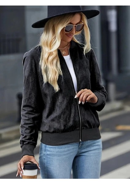 Mdb Kadın Uzun Kollu Önden Fermuarlı Süet Ceket fiyatları