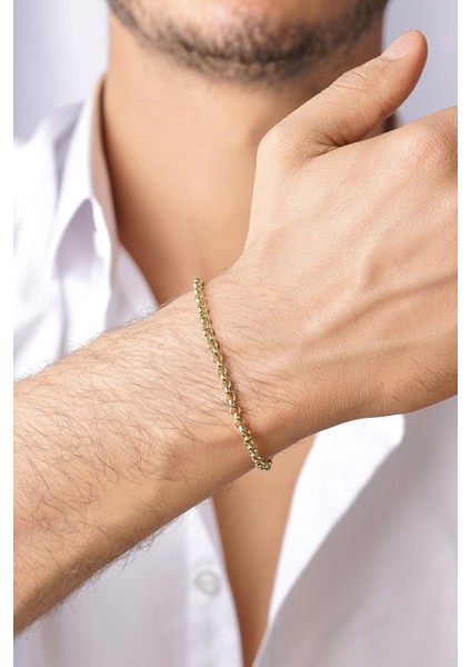 14 Ayar Altın Doch Erkek Bileklik 3.90 mm fiyatları