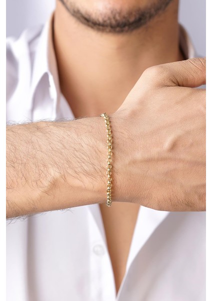 14 Ayar Altın Doch Erkek Bileklik 3.90 mm modelleri