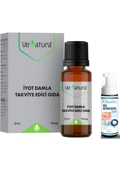 Venatura Iyot Damla Takviye Edici Gıda 25 ml - Diş Beyazlatıcı Köpük Hediye