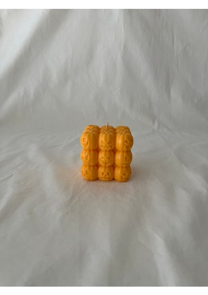 Halloween Buble Candle Vanilya Kokulu 150 Gram Doğal Soya Mumu - El Yapımı