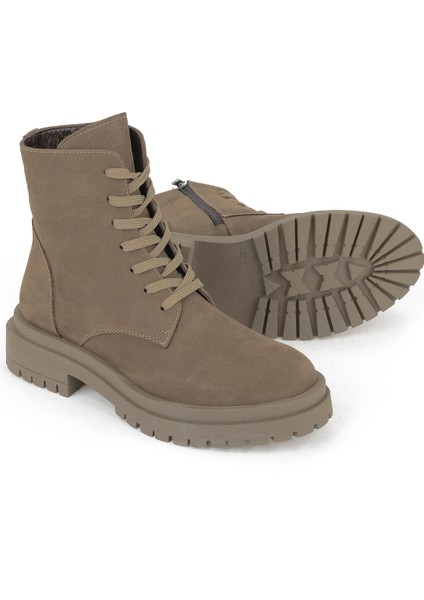 , Kadın Hakiki Deri Bot 153359Z3052 Vizon