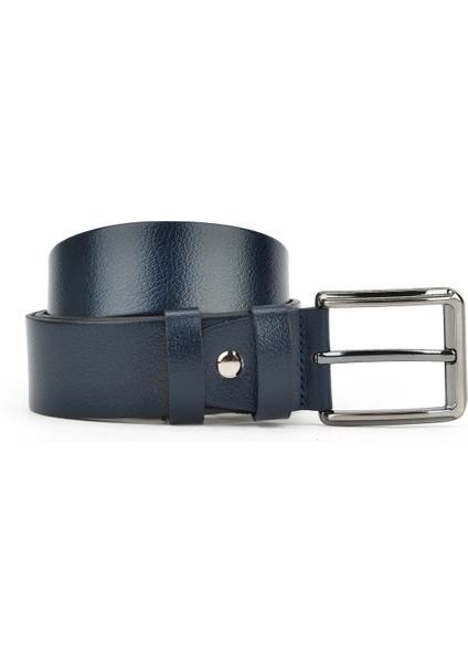 , Hakiki Deri 4 cm Erkek Kemer 151980Z203 Lacivert
